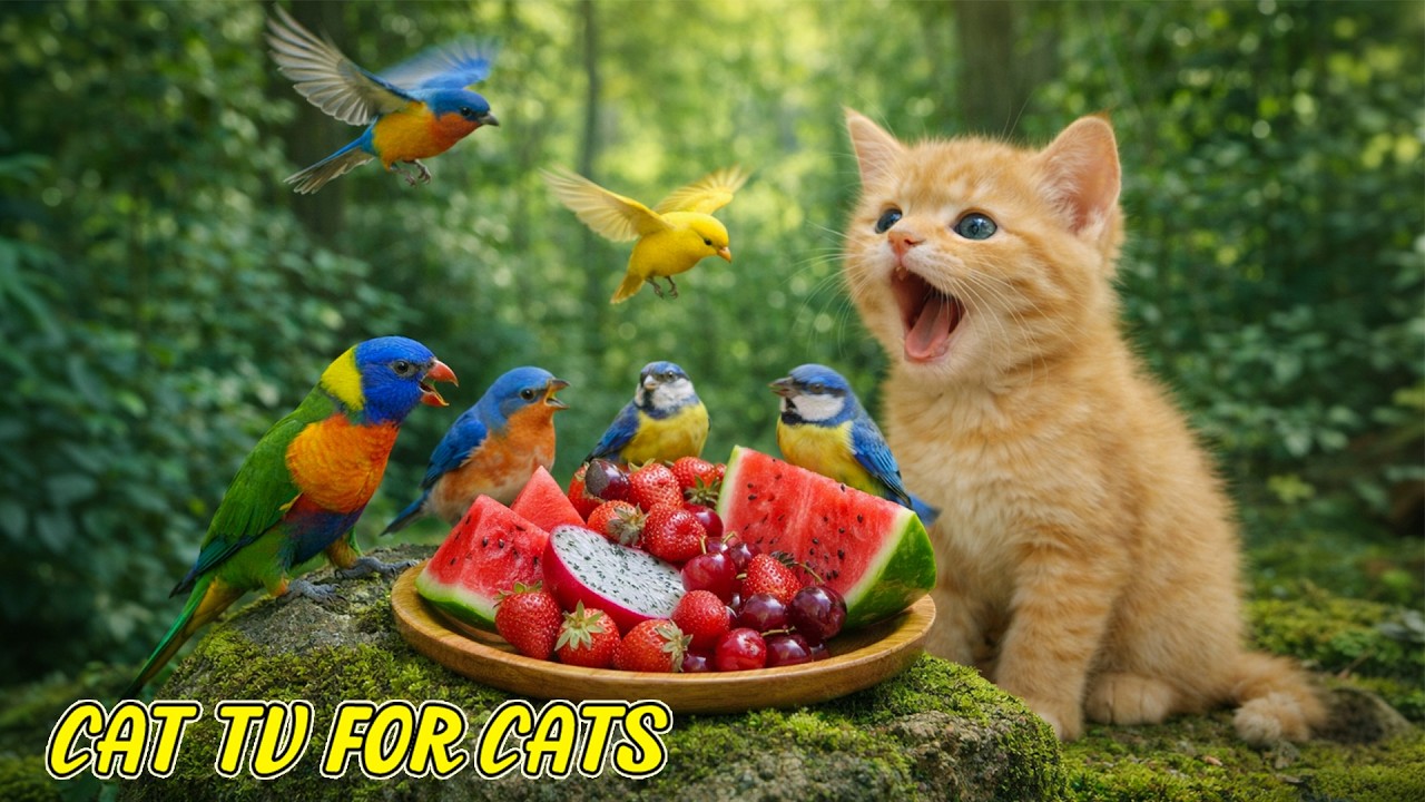 Cats Watch for HOURS 😺🐦🐿️ | Relaxing Garden TV for Cats | 4K UHD