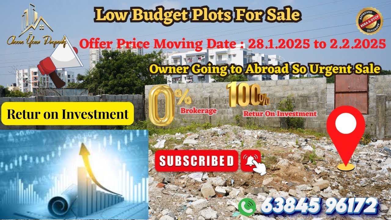 OMR La Best Residencial & Investment Plot For Sale Offer Price Moving Date : 28.1.2025 to 2.2.2025
