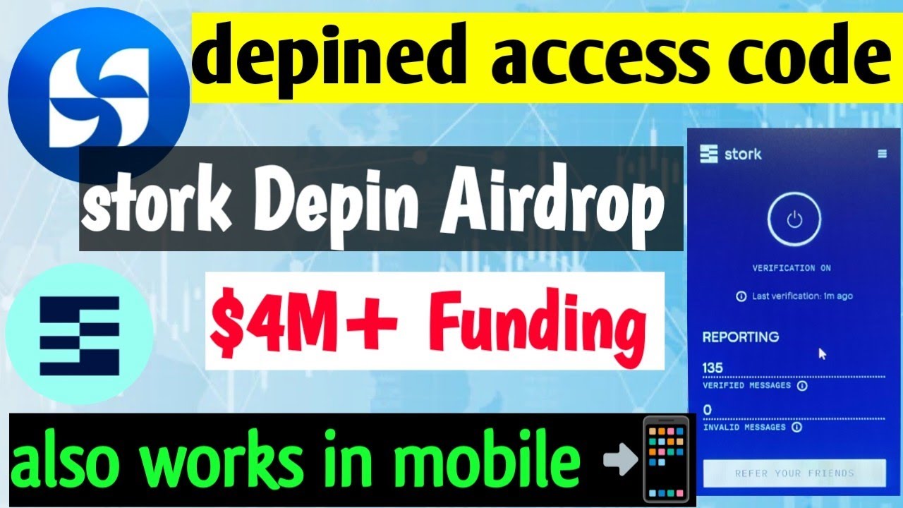 Depined access code available | stork Airdrop guide | how to run stork extension | new depin Airdrop