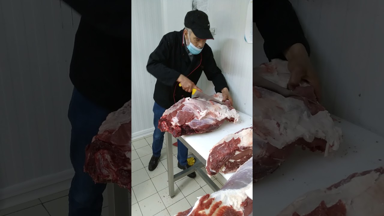 formation sur la découpe de 1/4 avant de bœuf avec des jeunes bouchers à  OUJDA