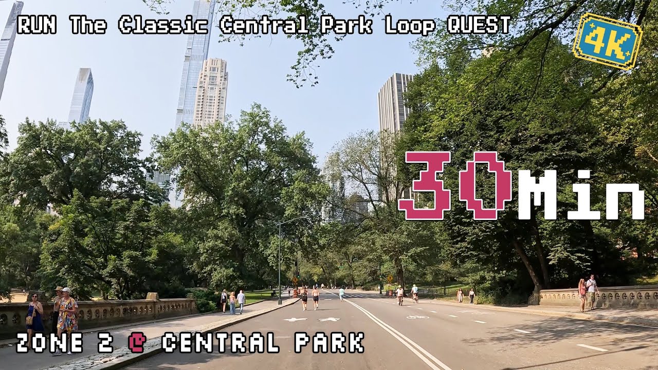30 Min Classic Central Park Run | NYC’s Famous Loop | ASMR Running in NYC 🌸  4K