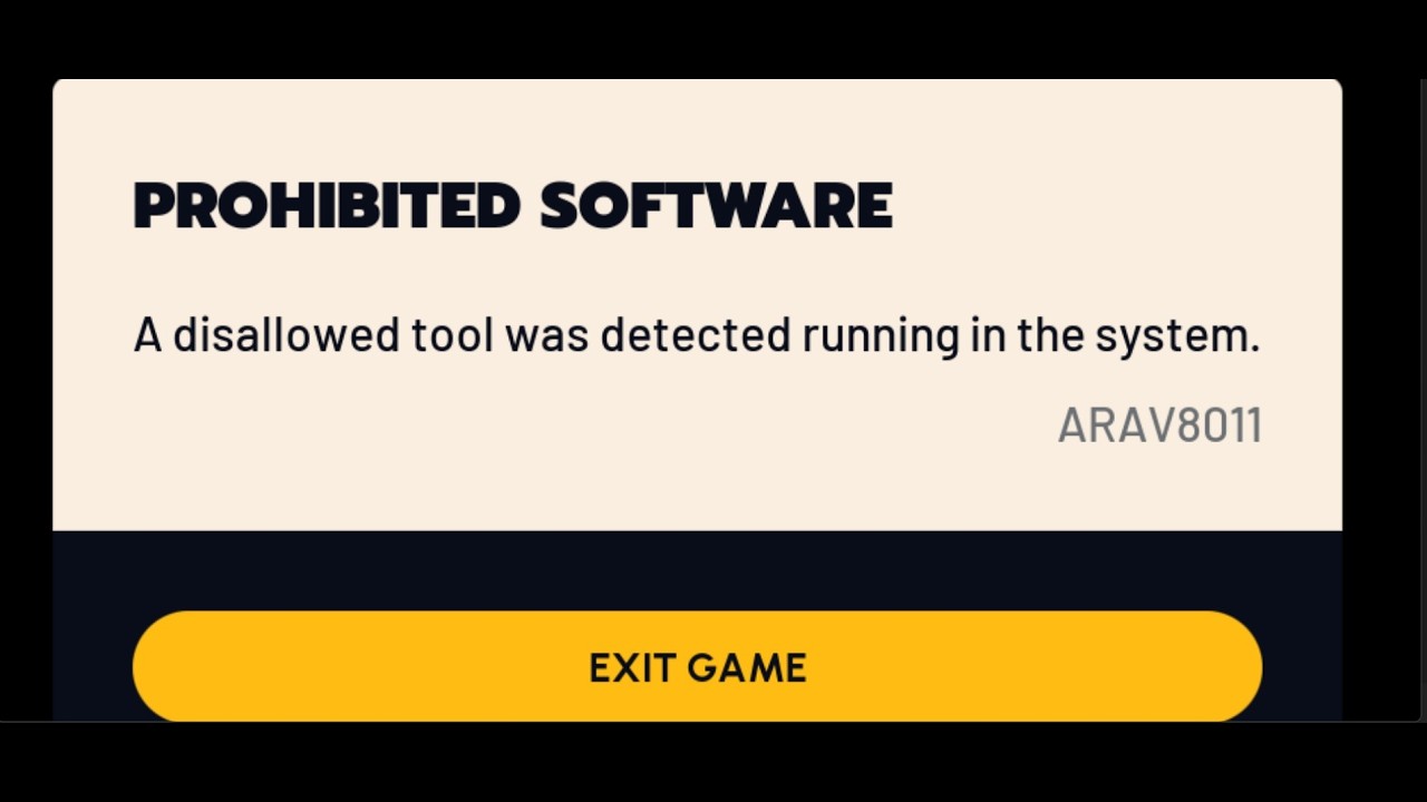 Fix ARC Raiders Error Code ARAV8011 Prohibited Software A Disallowed Tool Was Detected PC