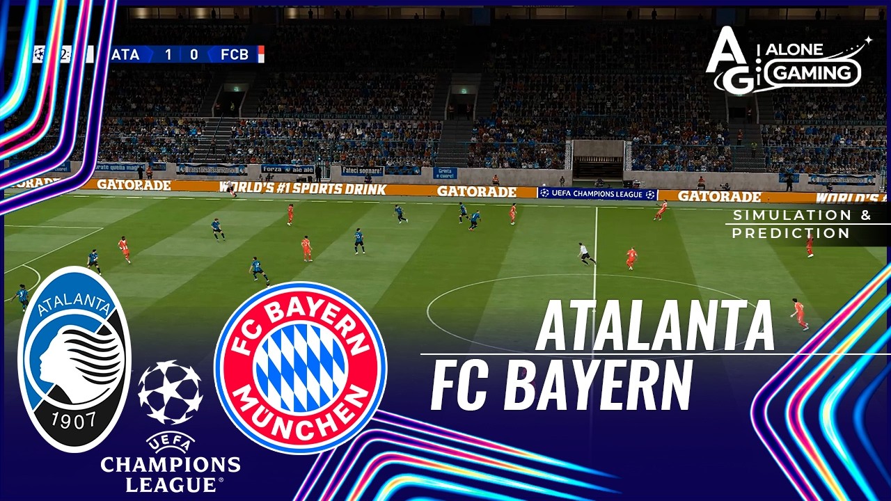 ATALANTA vs. BAYERN MUNICH - UEFA Champions League 25/26 | Full Match All Goals | Simulation PES