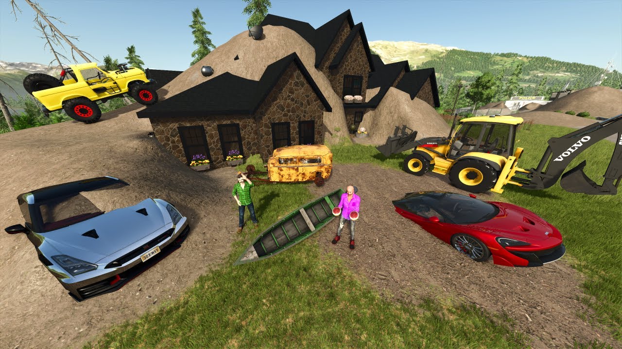 Digging Cars Out from Abandoned City | Farming Simulator 25