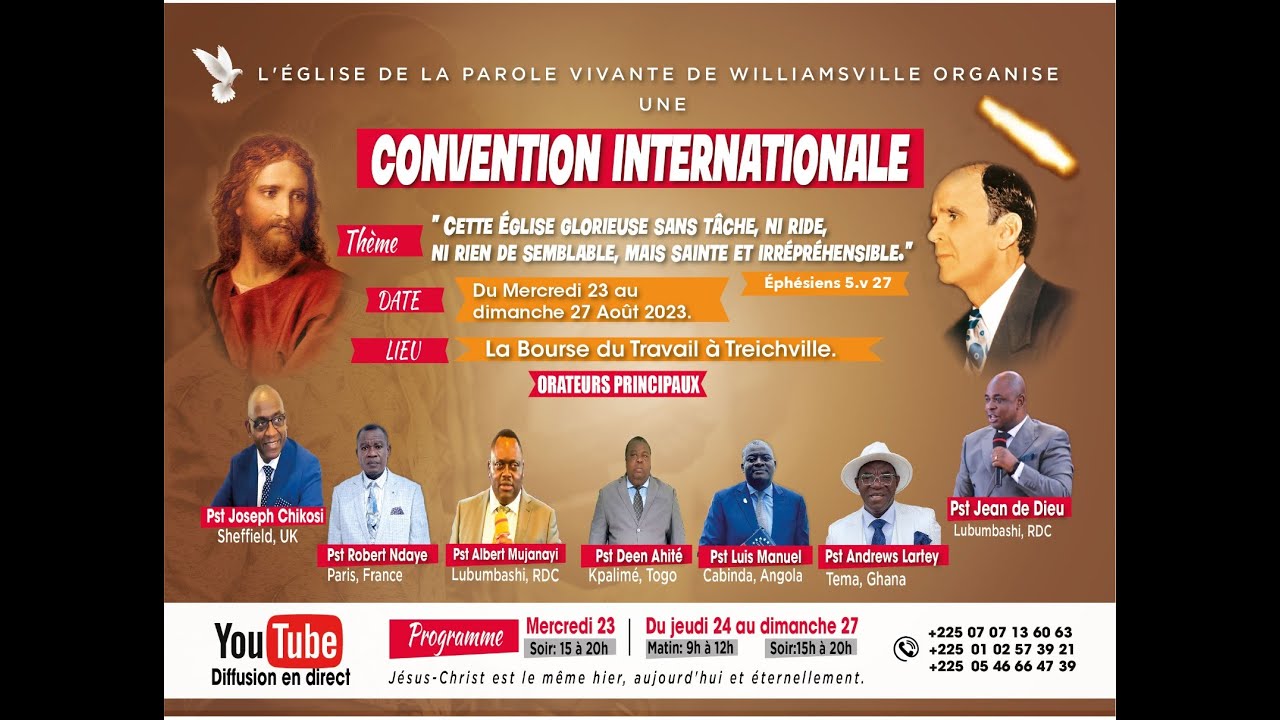 CONVENTION  2023_IL EST TEMPS DE MARCHER VERS LA PERFECTION_ Pasteur Jules Mpoyi _ RDC _ Jour1