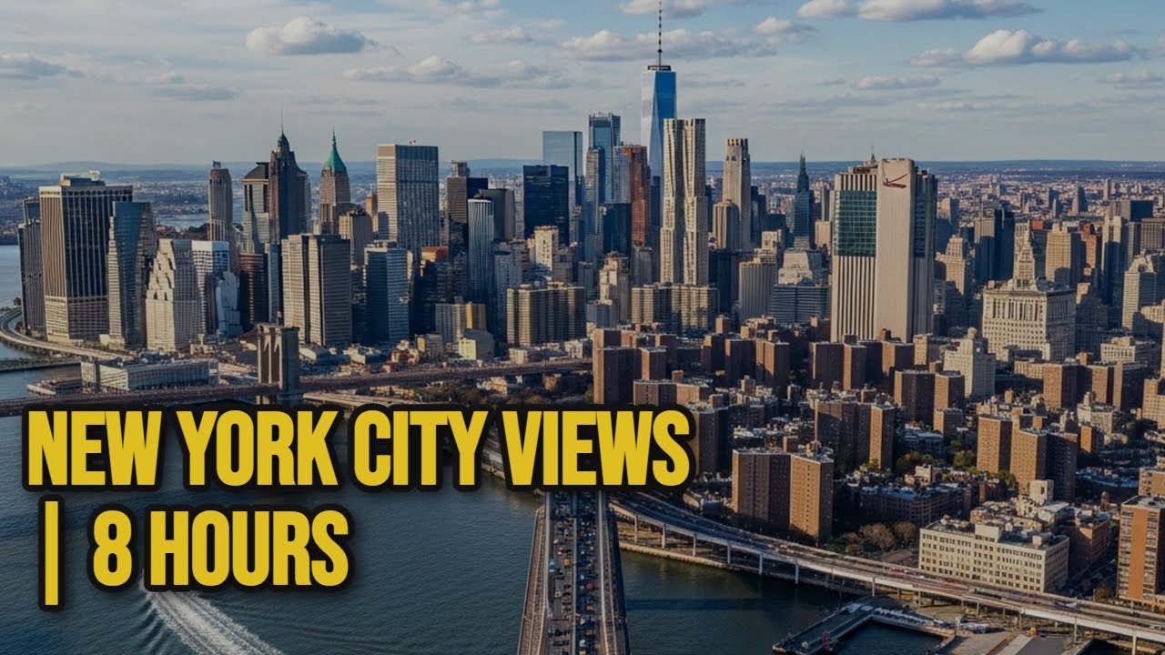 New York City 🌆 | 8 Hours of NYC Views with Relaxing Background Music
