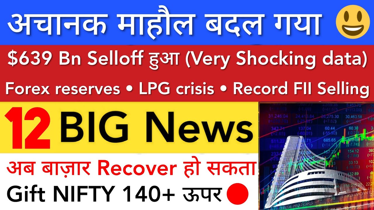 अचानक माहौल बदल गया 🔥 SHARE MARKET LATEST NEWS TODAY | STOCK MARKET INDIA