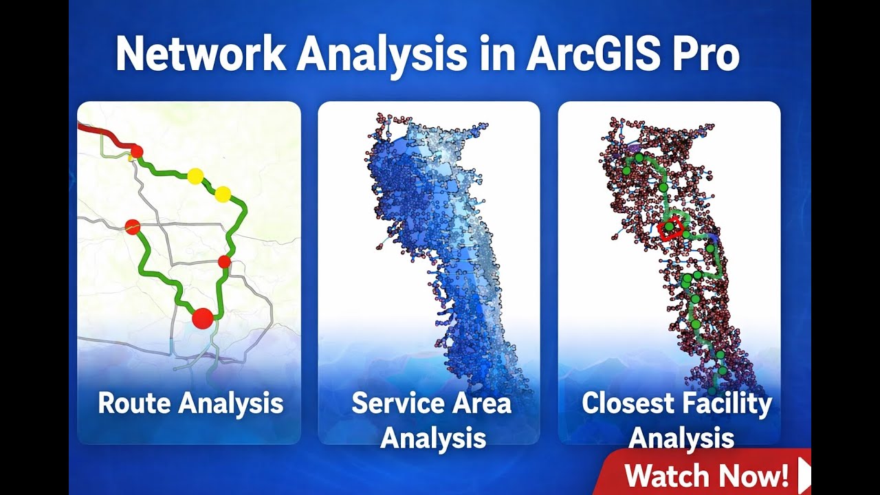 ArcGIS Pro Network Analysis Part-01 | Route, Service Area & Closest Facility Analysis