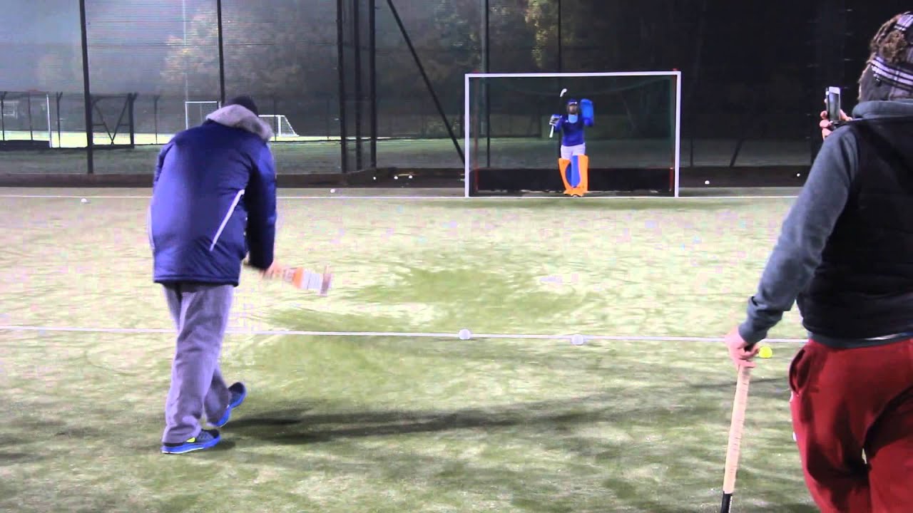 Drag flick training at Woking HC with Matt Daly