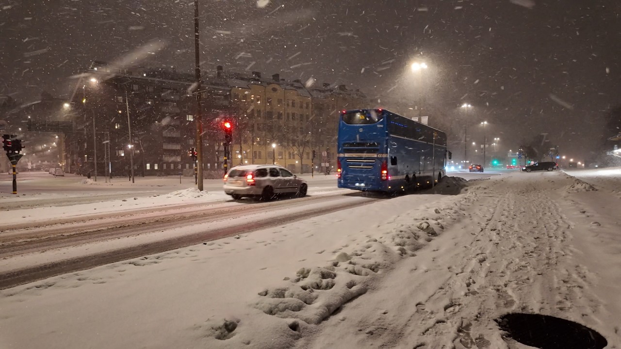 Walking All Over Stockholm City in Heavy Snow | Winter Walk