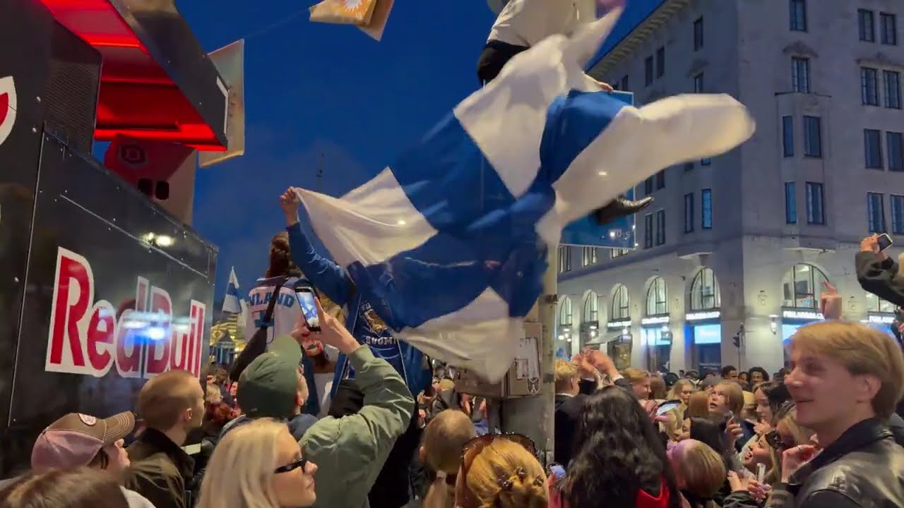 What Helsinki Looked Like After Finland Won the 2026 Ice Hockey World Championship - 4K