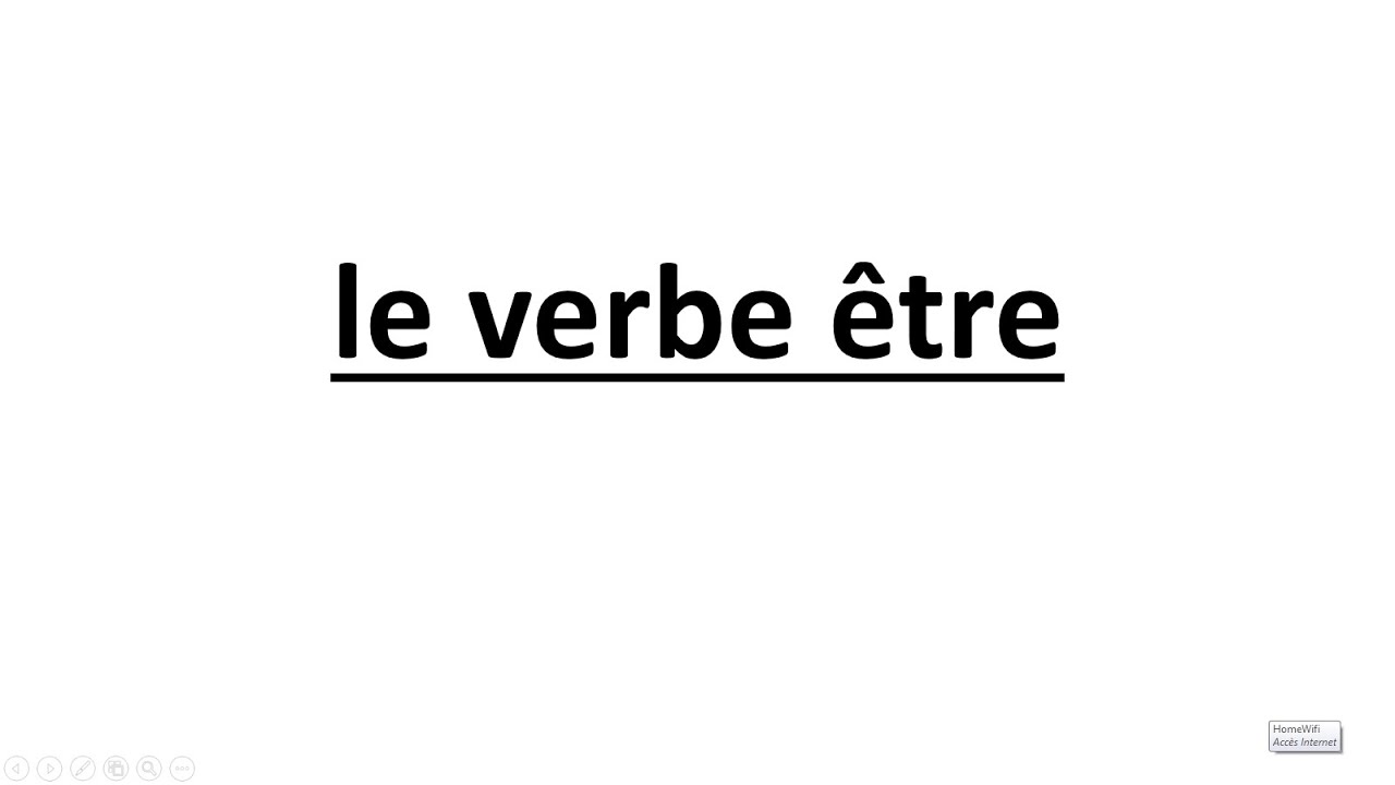 La conjugaison: Le verbe être au présent