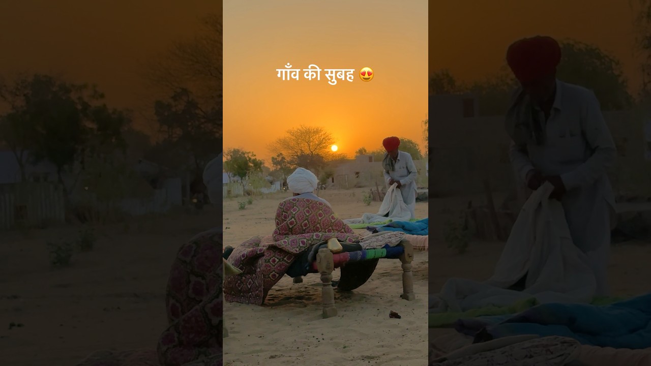 गाँव की सुबह 😍 #gaon  #villagelife #morning #view #beauty #rajasthan #youtubeshorts #shorts #khana