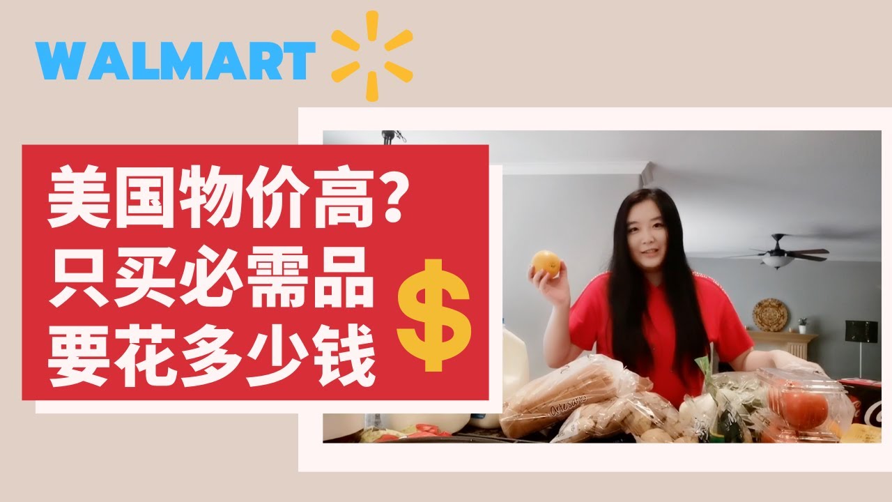 美国物价高吗？只买必需品要花多少钱？美国沃尔玛真实物价概览，沃尔玛是穷人超市吗？两口之家一周买菜花多少钱？| 美国生活成本 | 美国南加州物价