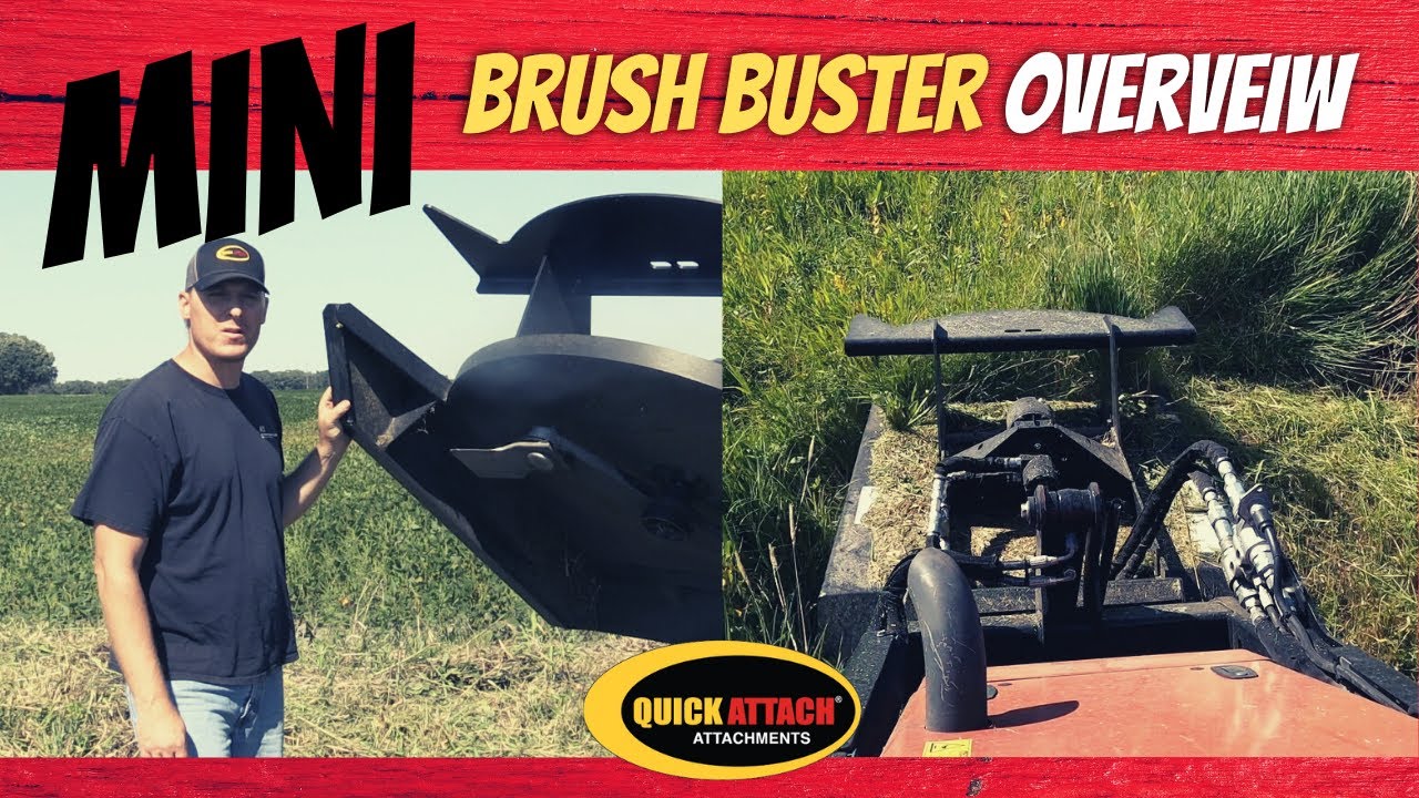 Промышленная мини-роторная газонокосилка Quick Attach® Brush Buster™ Mini