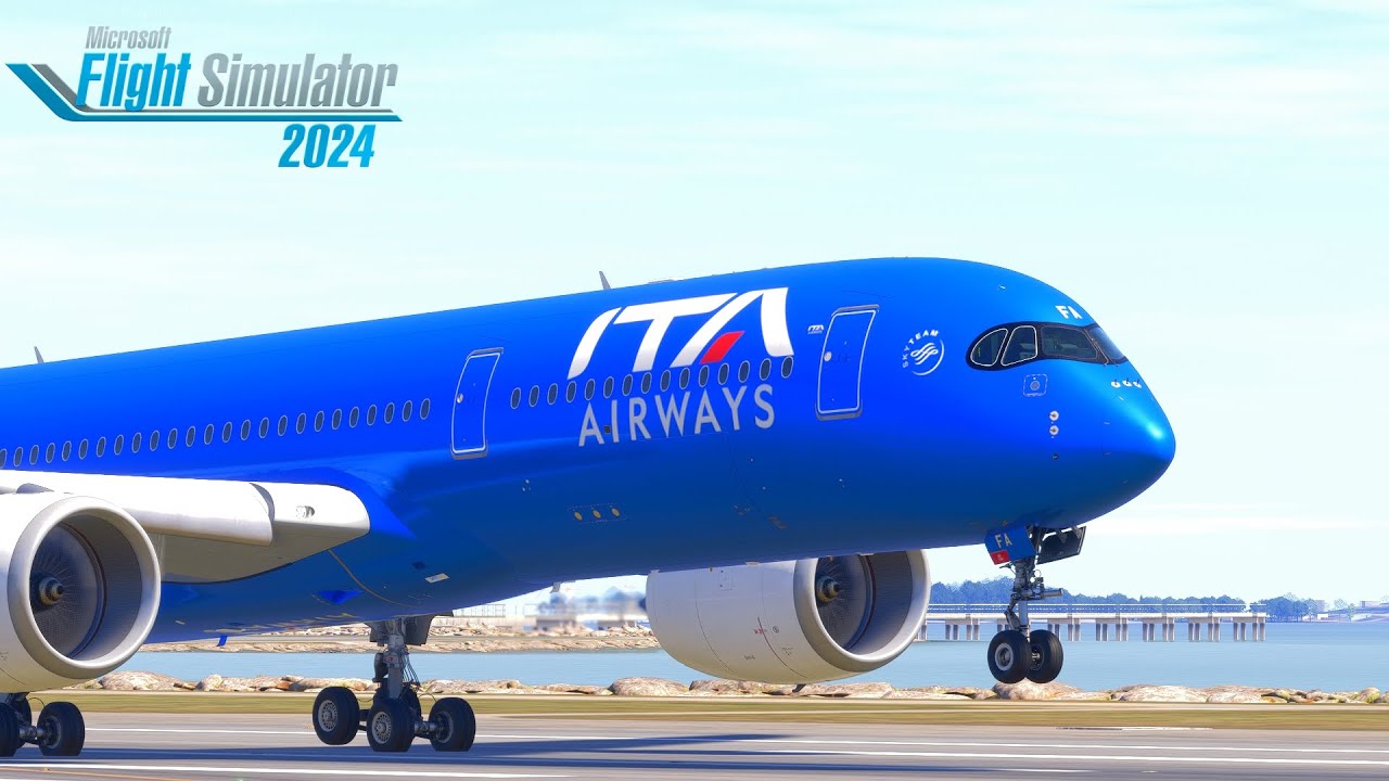 ITA INIBUILDS A350 | Boston - Rome | Microsoft Flight Sim | Full Flight