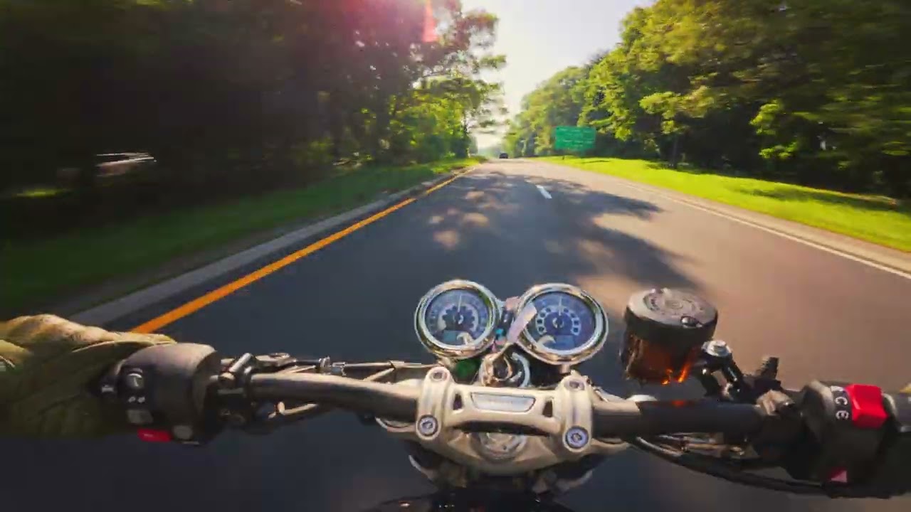 POV Triumph Speed Twin 1200 Ride from NYC to Long Island