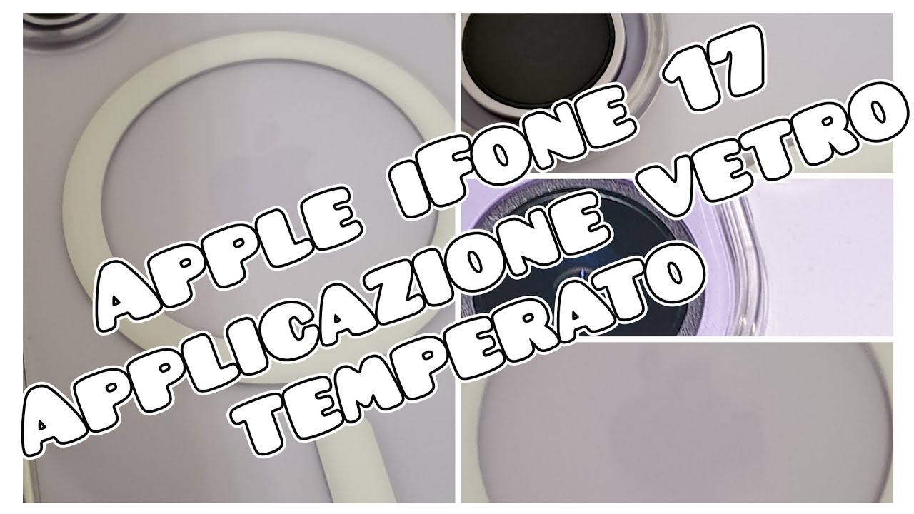 Apple iFone 17  Applicazione vetro temperato con cover magnetica compatibile MagSafe.