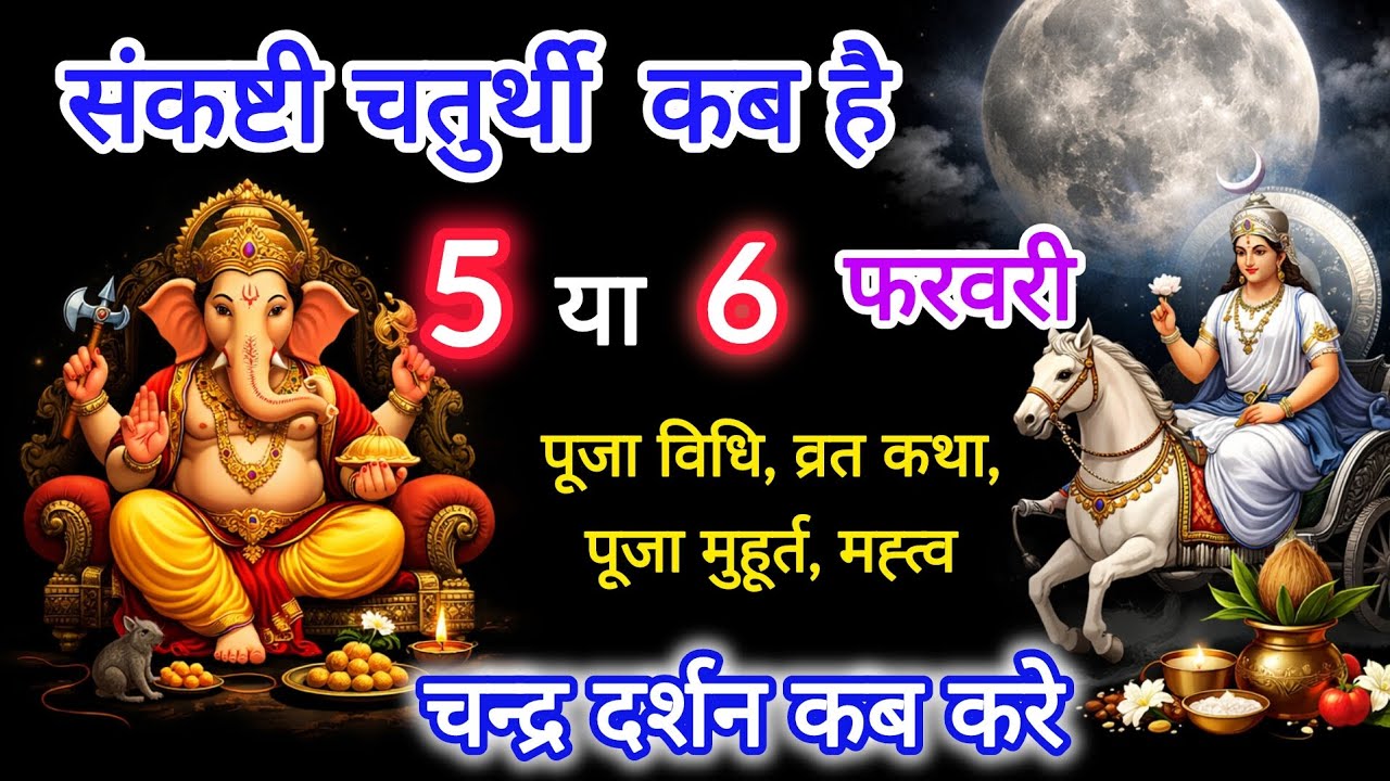 Sankashti Chaturthi Kab Hai | Sankashti Chaturthi in February 2026 | संकष्टी चतुर्थी चंद्र दर्शन