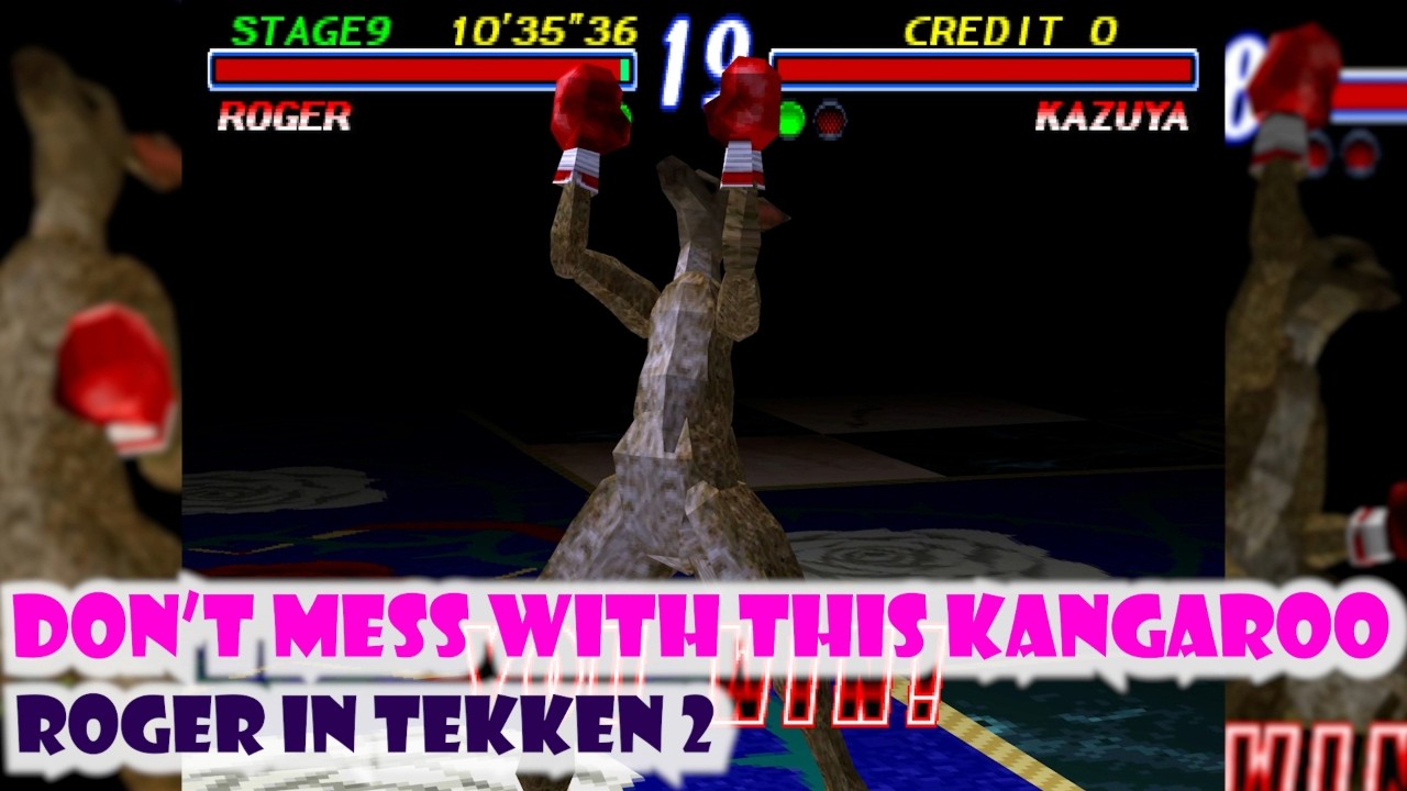 The OG Boxing and Grapplin' Kangaroo: Roger Sr. in Tekken 2 (4K gameplay)