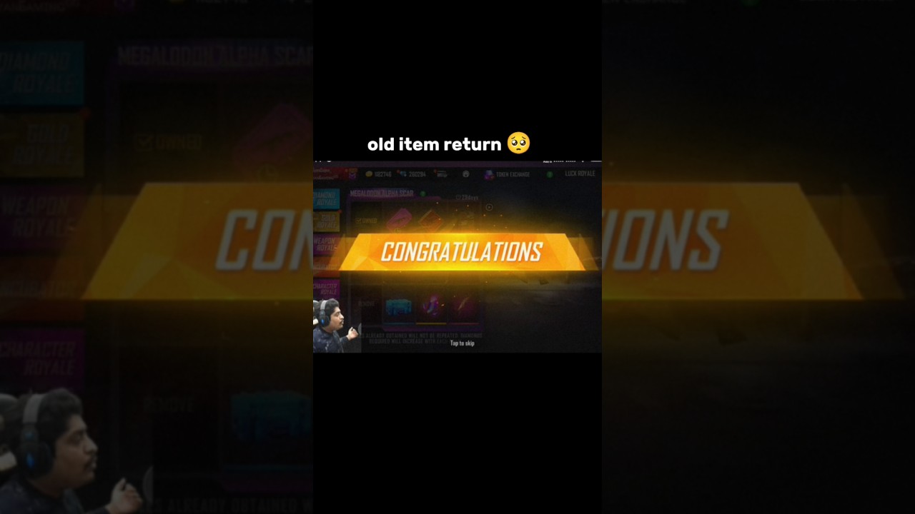 #freefire #old #item #return 🥺🥺🥺 @GyanGaming #evoscarskin  #moments