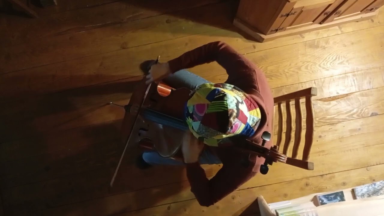 One cello with one humain