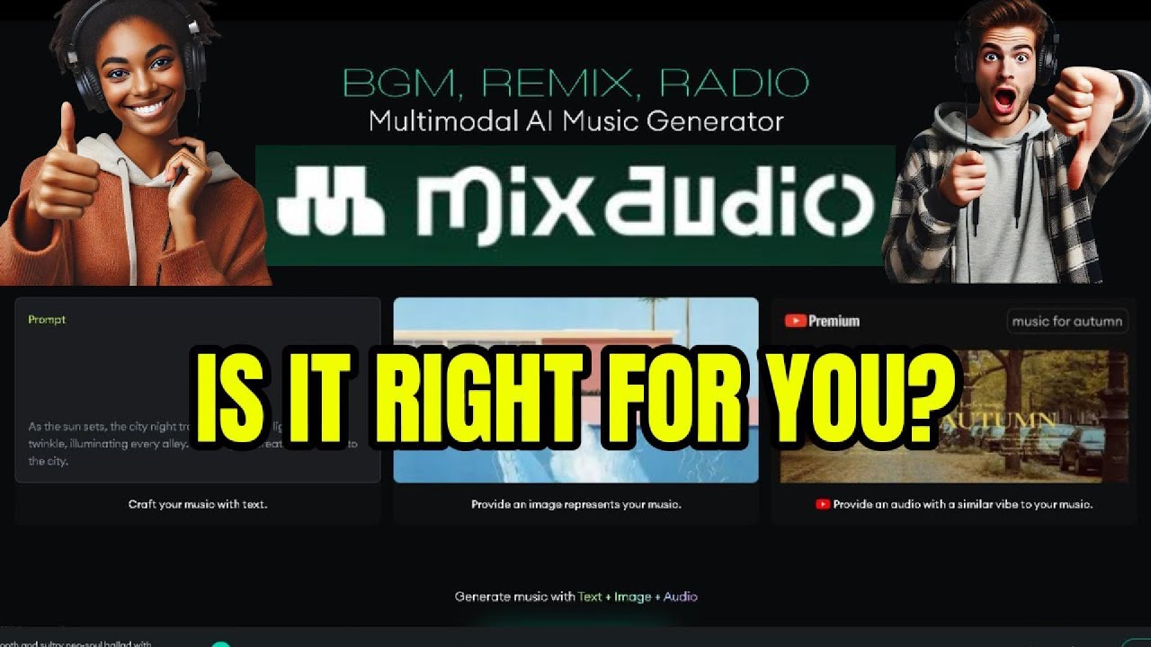 MixAudio -  A Multimodal AI music generator - Demo - IS IT RIGHT FOR YOU?