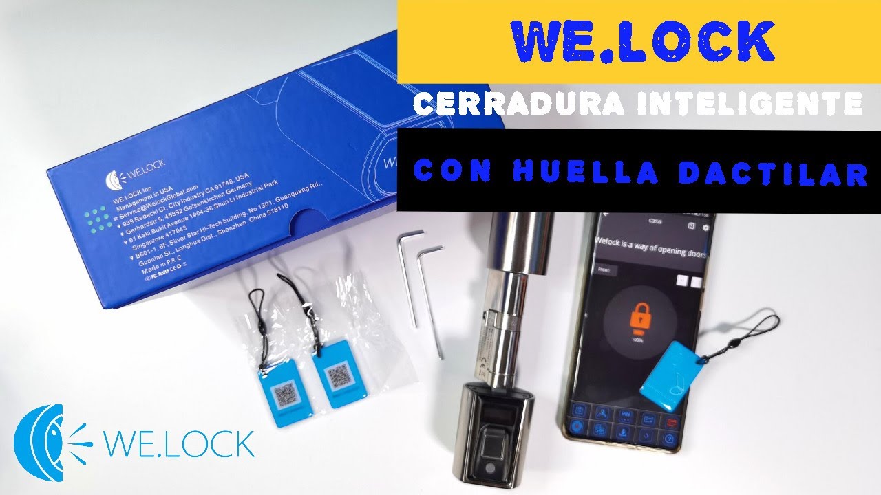 ✅ CERRADURA INTELIGENTE WE.LOCK CON LECTOR DE HUELLAS DACTILARES