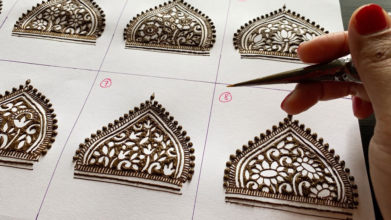 HENNA MEHNDI FOR BEGINNERS - TYPES OF INVERSE FILLING DESIGNS BASIC LEVEL