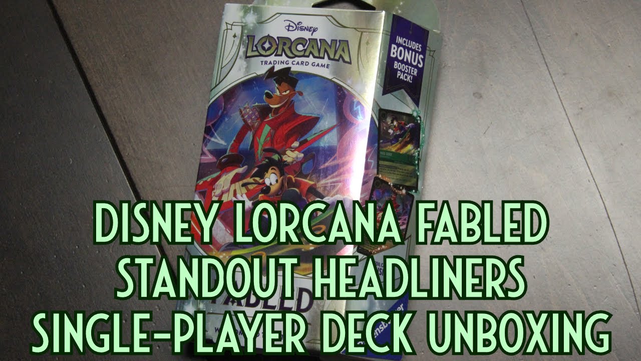 Распаковка колоды для одиночной игры Disney Lorcana Fabled Standout Headliners