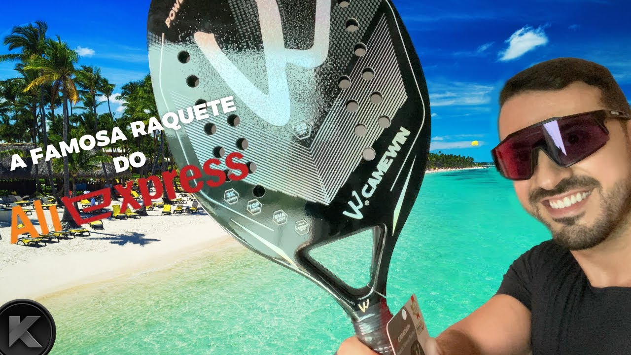 Raquete de BEACH TENNIS 3K Fibra de Carbono do AliExpress - Surpreendente ou Decepção?