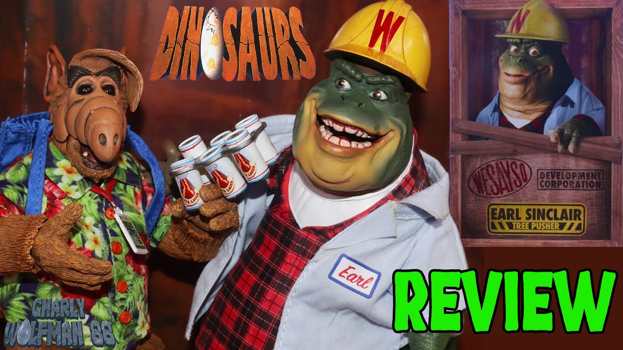 NECA Dinosaurs Earl Sinclair Tree Pusher Figure Review!