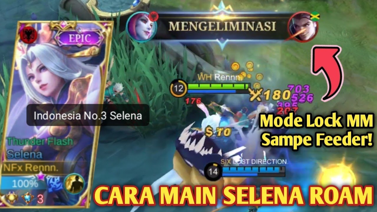 SELENA MODE LOCK MM MUSUH SAMPE FEEDER🤣 BUILD SELENA ROAMER TERSAKIT 2023 | SELENA GAMEPLAY - MLBB