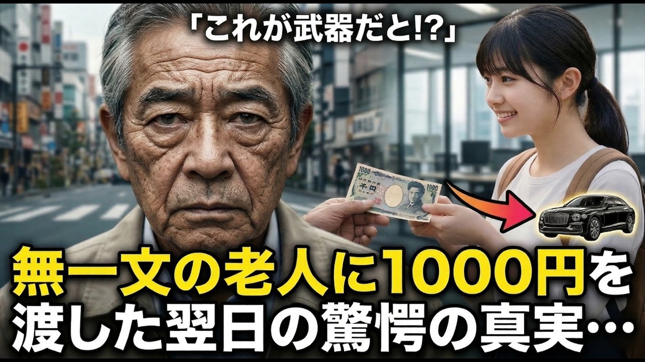 財布を失った老人に最後の千円を渡した女子学生。翌日、学校前に現れた“予想外の人物”…#シニアドラマ, #老後の物語 #感動する話