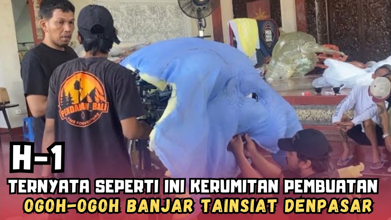 H-1 MULAI DIKEBUT Pembuatan Ogoh-Ogoh GAJAH Br. Tainsiat