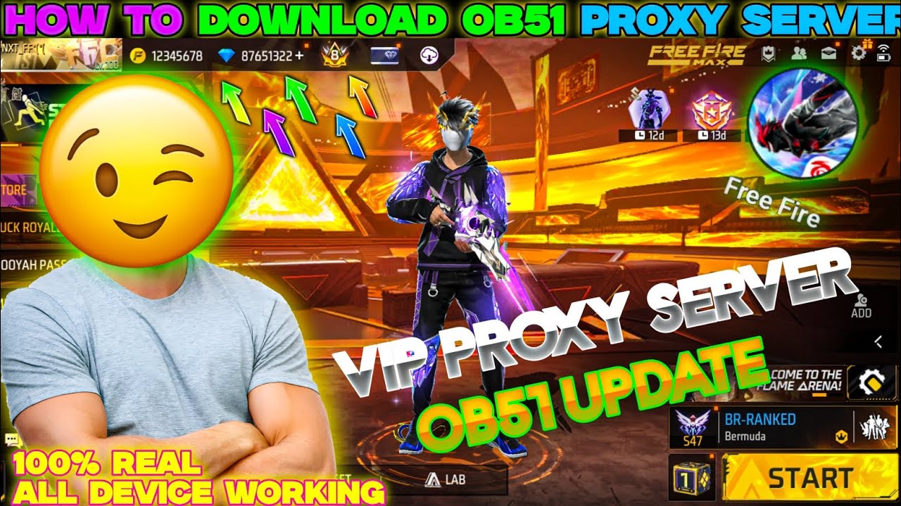 Free fire ob51 update proxy server letest version easy download and setup