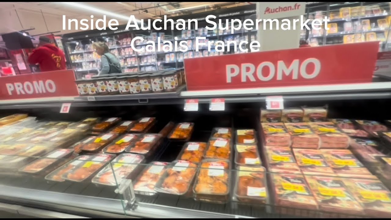 Shopping at Auchan supermarket, Calais France #shopping  #auchan #auchan_france