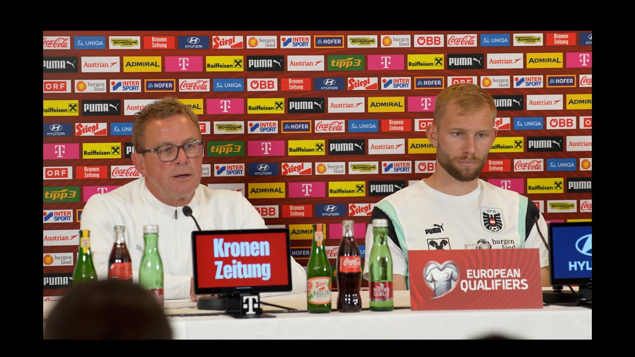 Pressekonferenz mit ÖFB-Teamchef Ralf Rangnick & Konrad Laimer vor dem WM Quali-Spiel gegen Rumänien