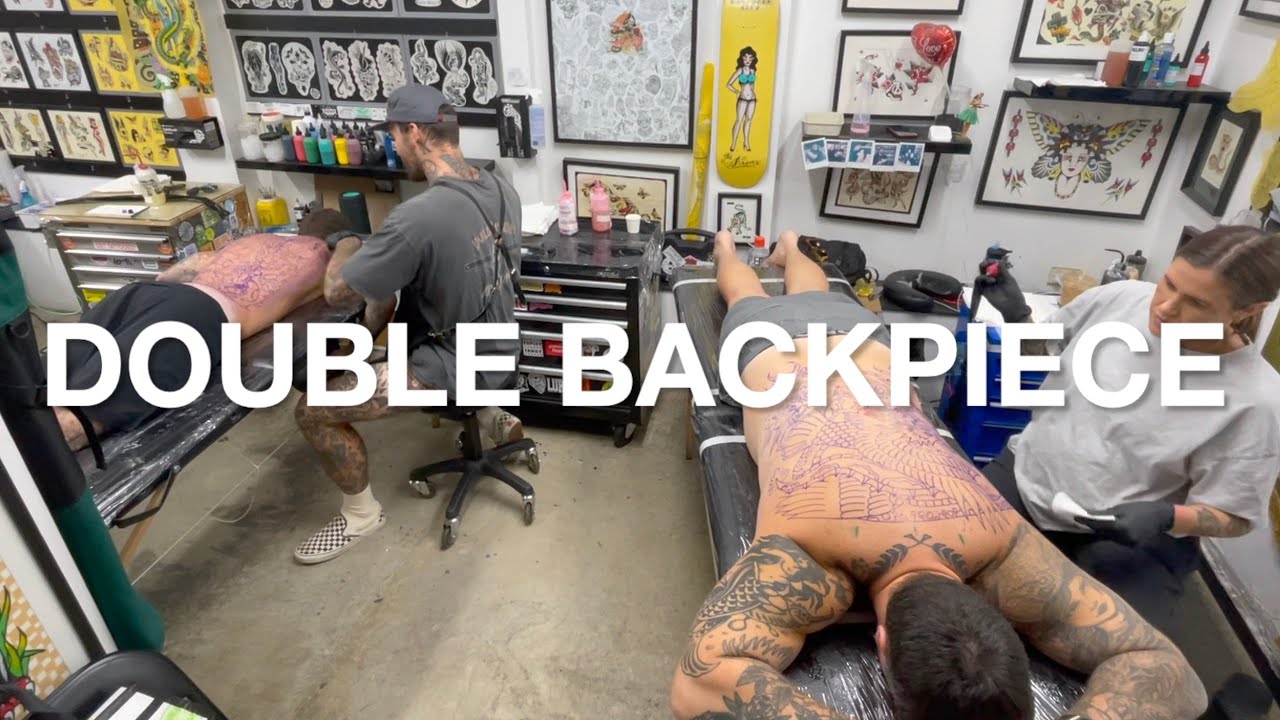 Husband And Wife Tattoo Traditional Backpieces