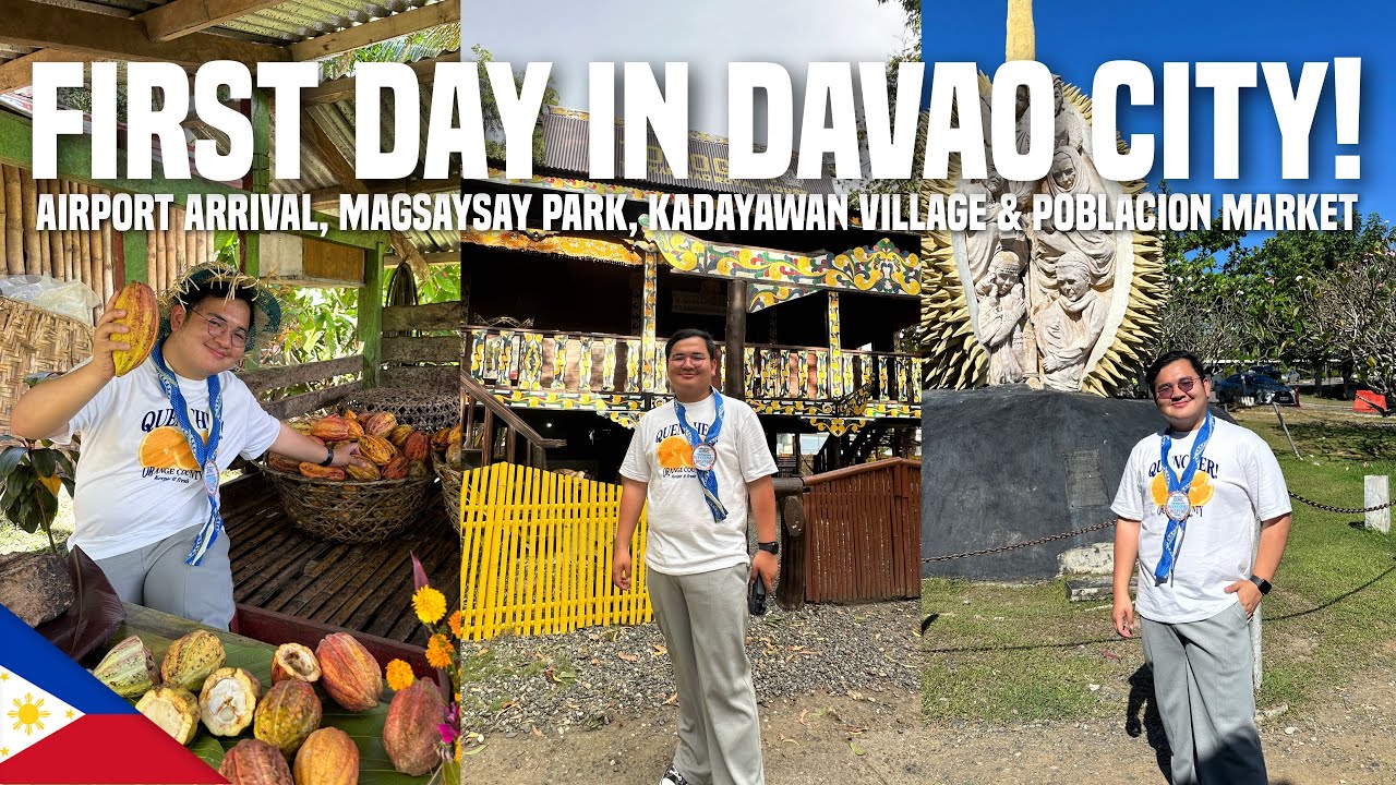 DAVAO VLOG • Airport Arrival, Magsaysay Park, Kadayawan Village & Poblacion Market | Ivan de Guzman