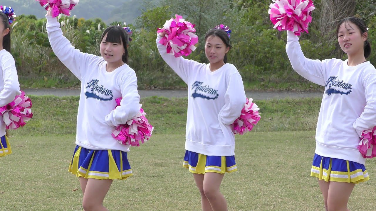 【チアダンスRAINBOW鳥取】「夏のお嬢さん / 榊原郁恵」「渚のシンドバッド / ピンク・レディー」湖山池北岸グリーンフィールド 2025.11.3【ニュースポーツ体験イベント】