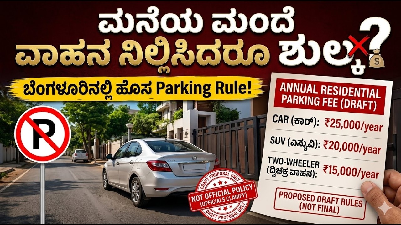 Bengaluru Parking Fee: Real Development or Just a Loot? #bengaluru #traffic #park #YouTube #shorts