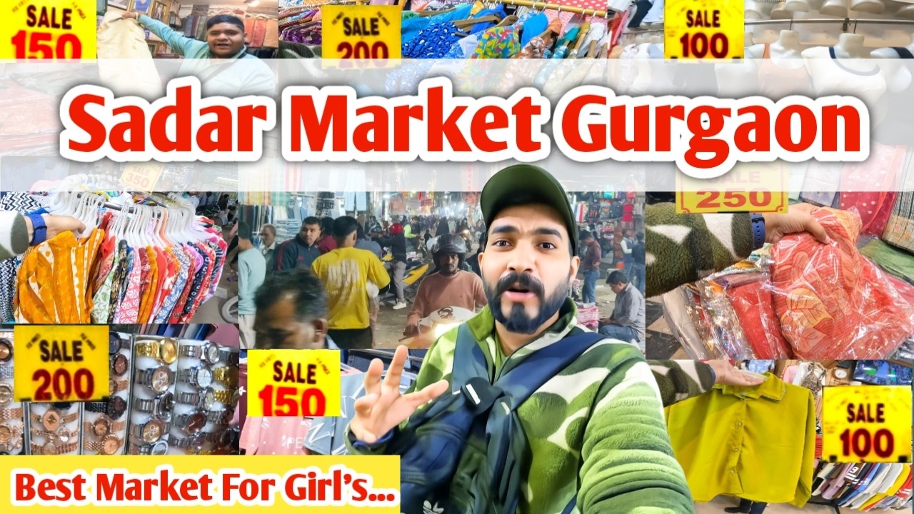Gurugram Sadar Bazar Market | Gurgaon Cheapest Cloth Market | Gurgaon Wholesale Cloth Market