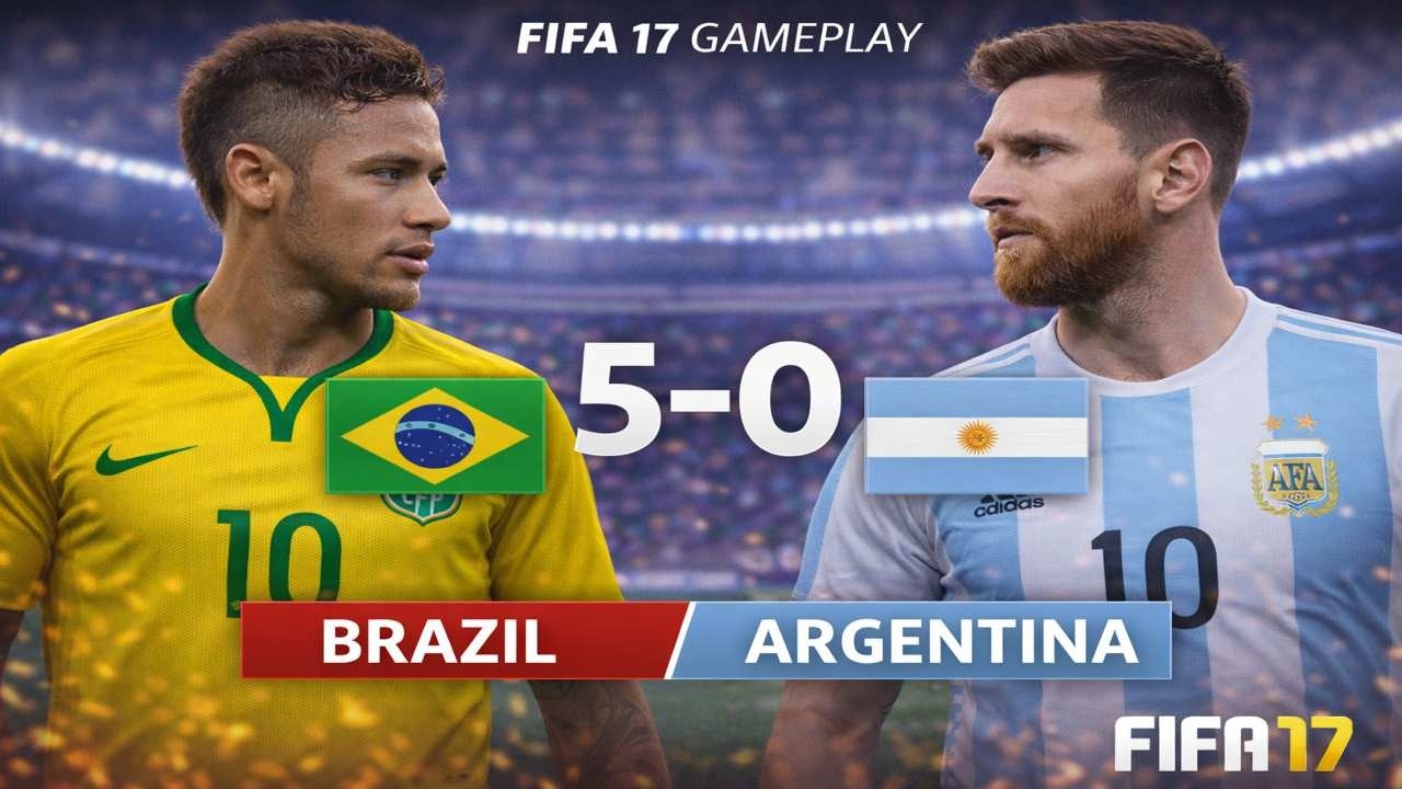 Brazil DESTROYS Argentina 5–0 😱 | Neymar vs Messi | FIFA 17