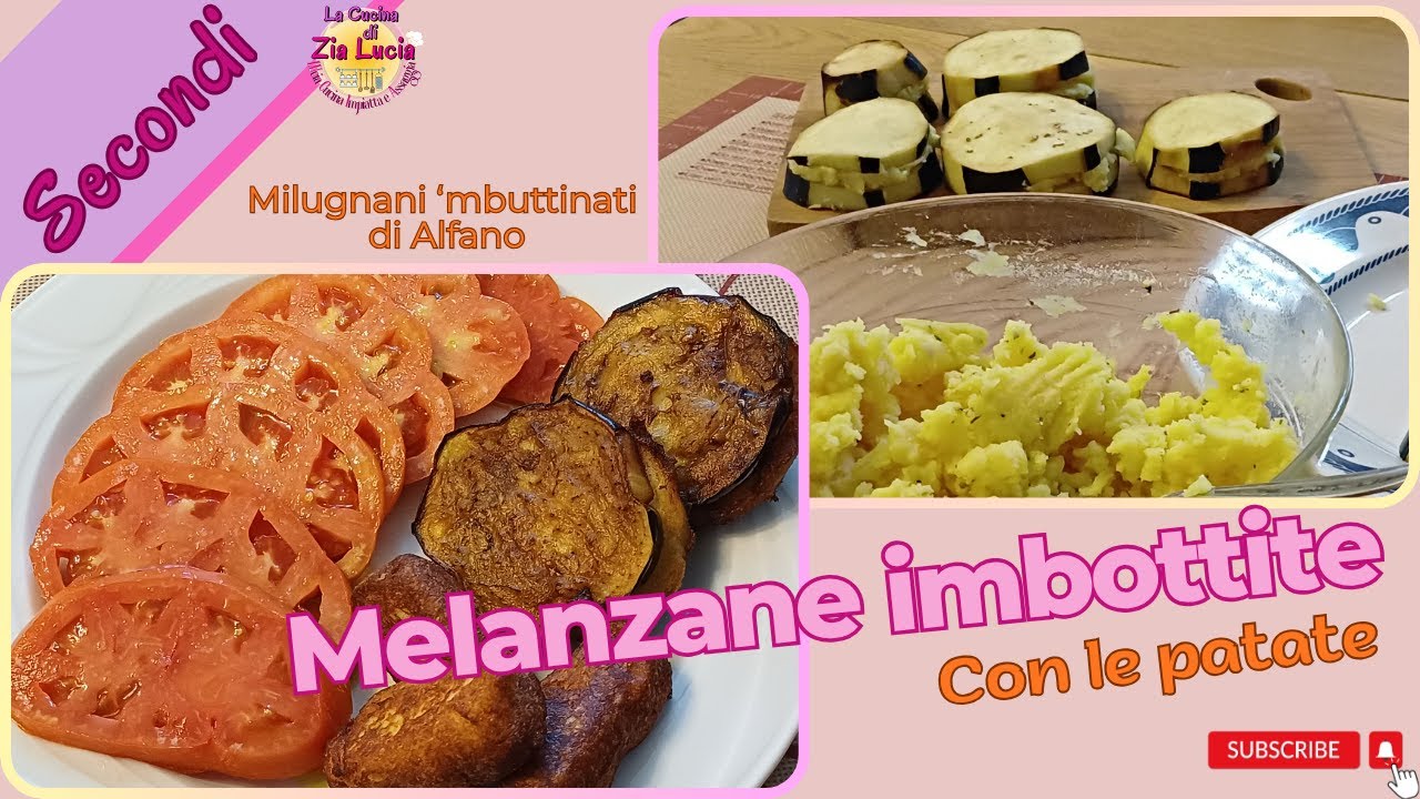 Melanzane farcite con le patate: Milugnane mbuttinate cu li patani di Alfano