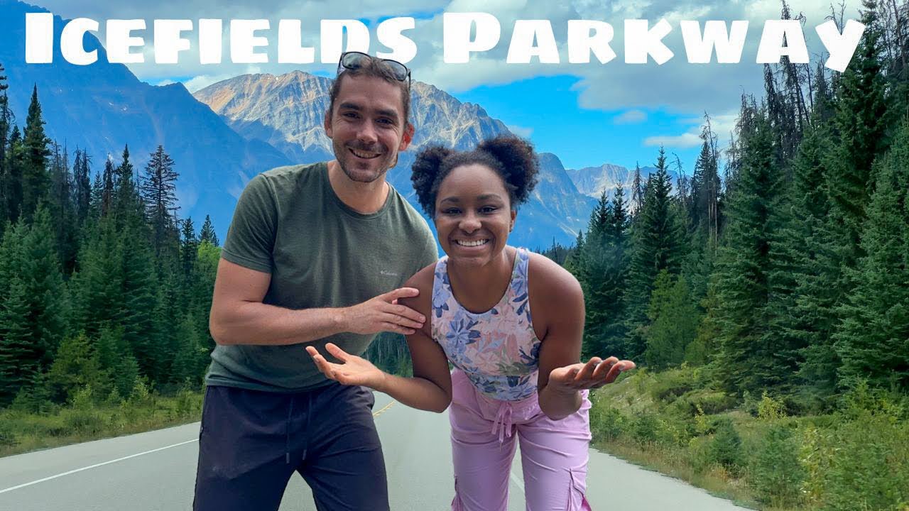 American Couples First Time Driving The Icefields Parkway (Van Life in Jasper)