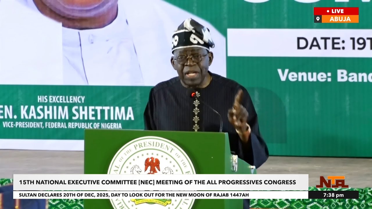 Full Speech: President Tinubu @ The 15th APC NEC Meeting | 19 December 2025