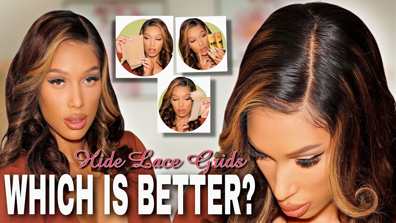 🤔 HIDE LACE GRIDS: 3 Ways To FAKE SCALP on Lace Wigs| NO GLUE Wig Install