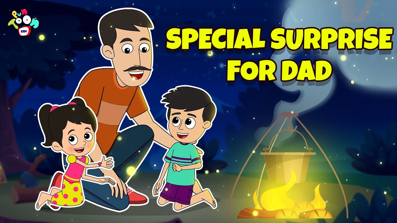Special Surprise for Dad | Happy Father’s Day | English Cartoon | Moral Stories | PunToon Kids