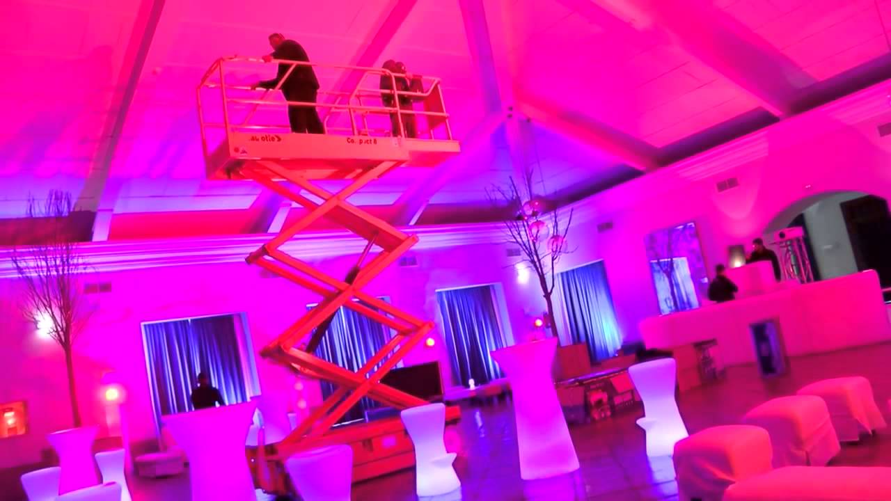 Montaje Discoteca, Iluminación y mobiliario